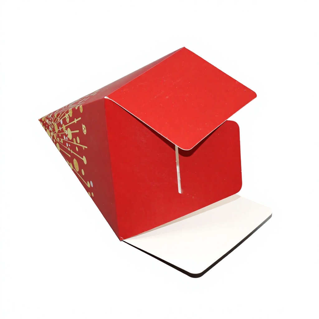 Custom Logo Pyramid Gift Box Triangle Paper Packaging Box Gold Foil Christmas Holiday Cardboard Box for Wedding Favors Candy