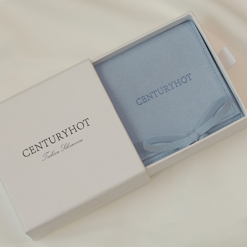 PUPPYSEW Custom 8*8cm Drwer Box White Jewelry Packaging Box High Quality Jewelry Drawer Boxes With Jewelry Pouch Bag