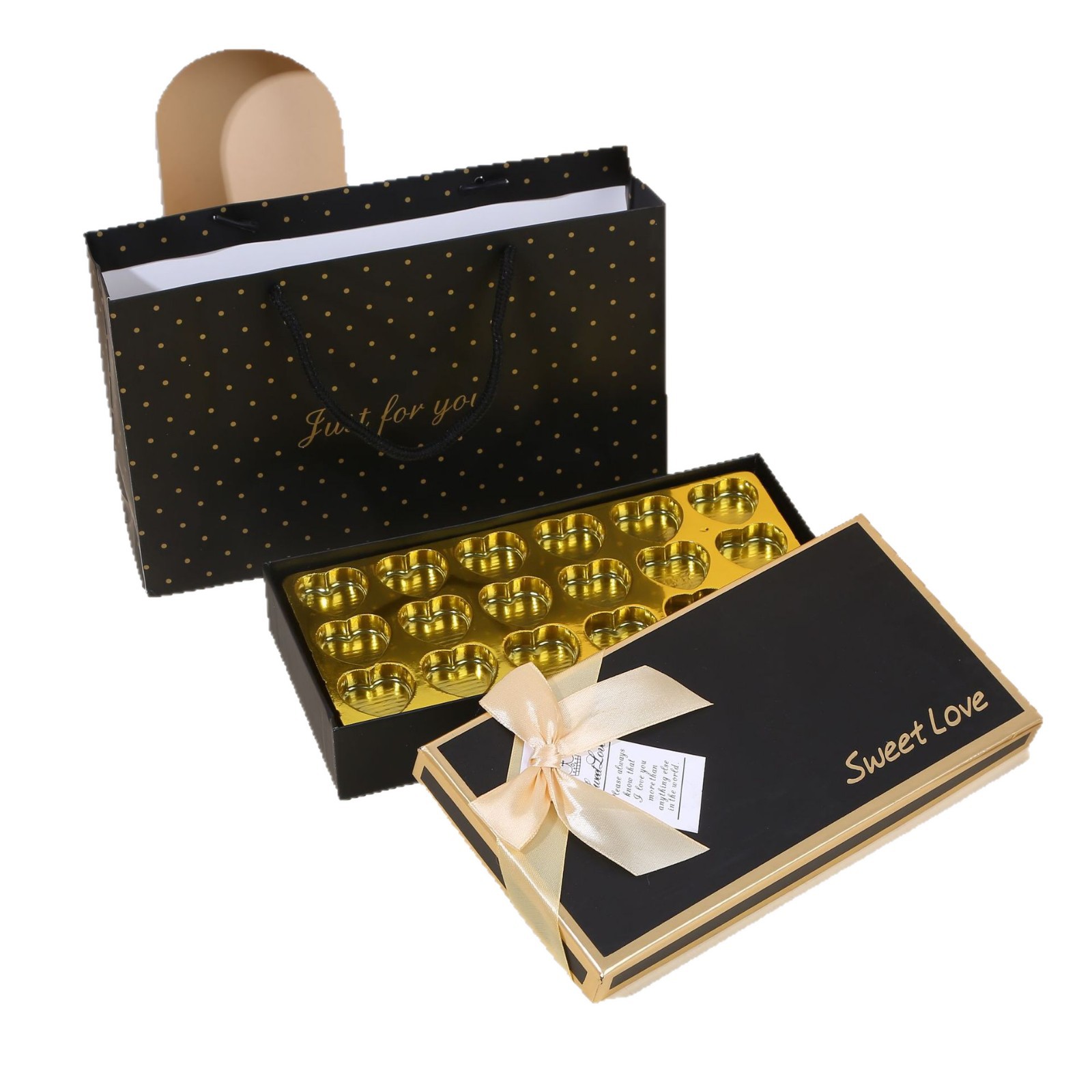 Airplane-shaped Chocolate Bar Food Storage Gift Box with Window 18 Compartments Valentine's Day New High-end Design