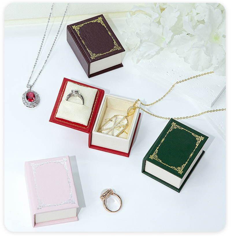 Best Selling Flip Book-shaped Ring Jewelry Box European Creative Magnetic Jewelry Gift Box High-end Jewelry Box