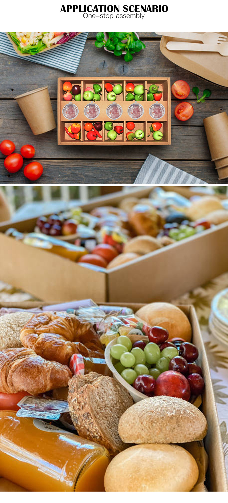 Ready stock brown food box display