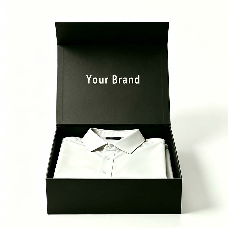 Custom Logo Factory Wholesale Luxury Black Paper Rigid Cardboard Packaging Magnetic Closure Gift Box for Shoes Clothing Hat
