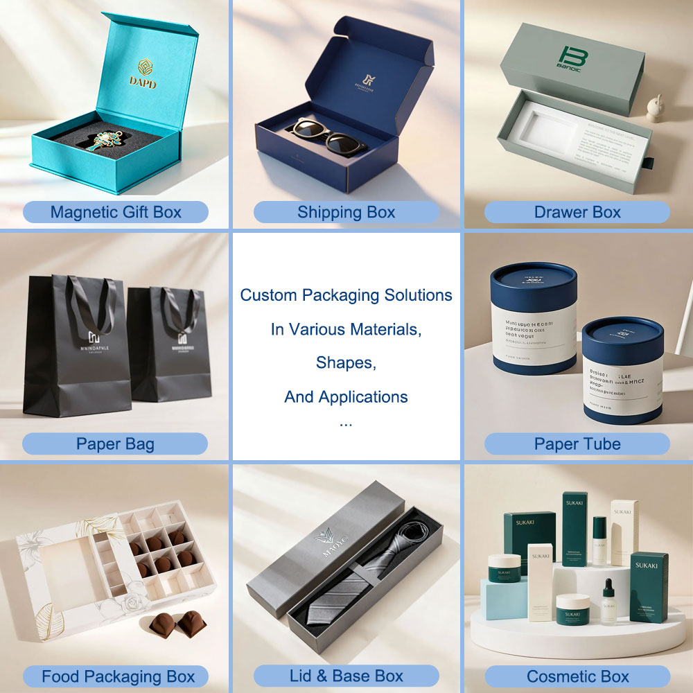Premium Rigid Paperboard Two Piece Packaging Box for Luxury Apparel Dress Socks and Garment Cosmetic Gift Set with Custom Logo