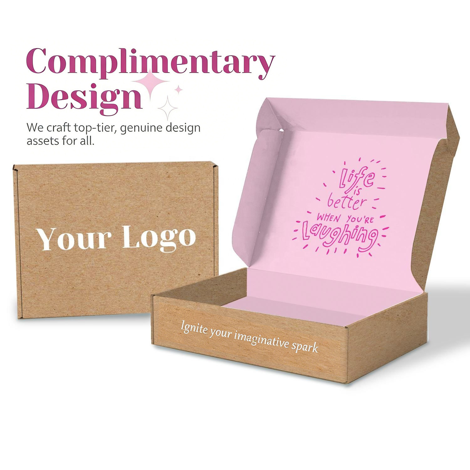 Custom Logo Cosmetic Mailer Box Large Corrugated Cardboard Foldable Shipping Boxes Cajas De EnvIO Recycled Kraft Mailing Box