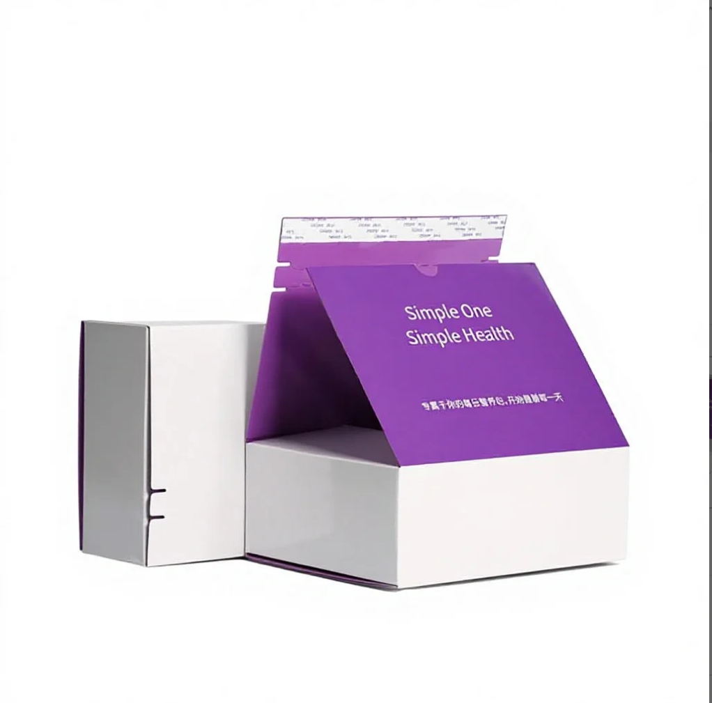 Custom Tear-Off Zipper-Style Packaging Box for Cotton Swabs Recycled Materials Kraft Corrugated Cardboard Embossing Gift Craft