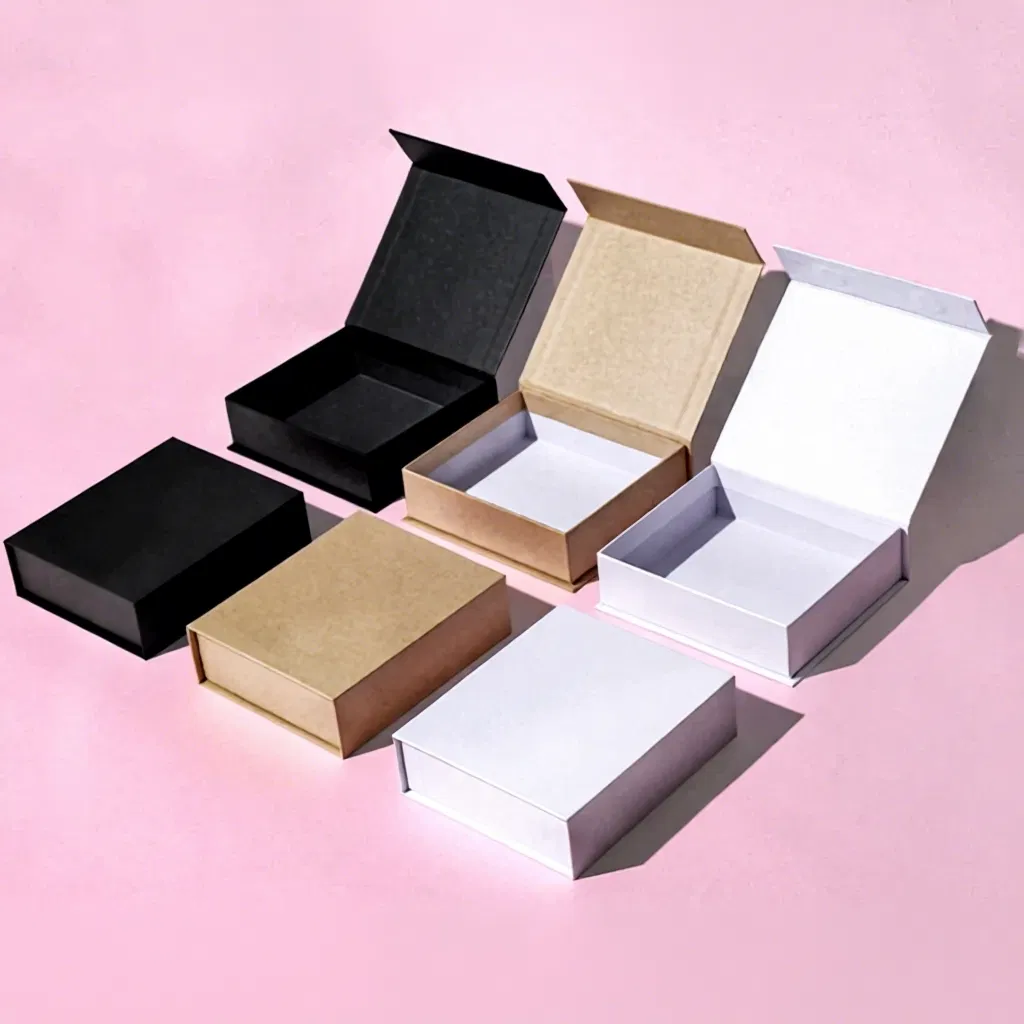 Wholesale Custom Rigid Flip Top Paper Box Packaging with Hinged Lid for Luxury Gifts Retail Display Corporate Branding and Promotional Use