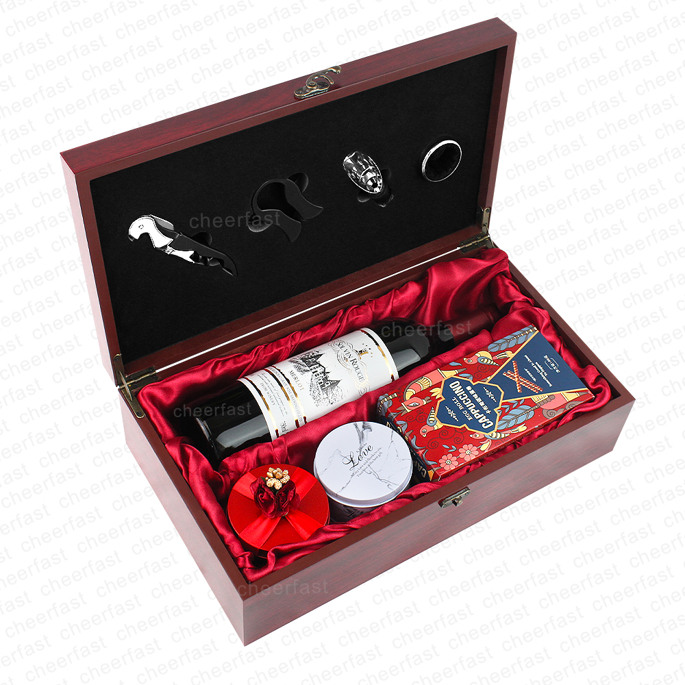 Welcome Printing Your Design Mdf Red Wine Wood Box Wonderful Birthday Gift 2 Bottle Wooden Wine Box