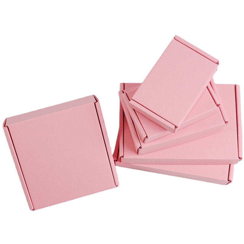 Wholesale Custom Printed Durable Corrugated Cardboard Shipping Boxes Pink Folding Gift Box for Gift Wrapping