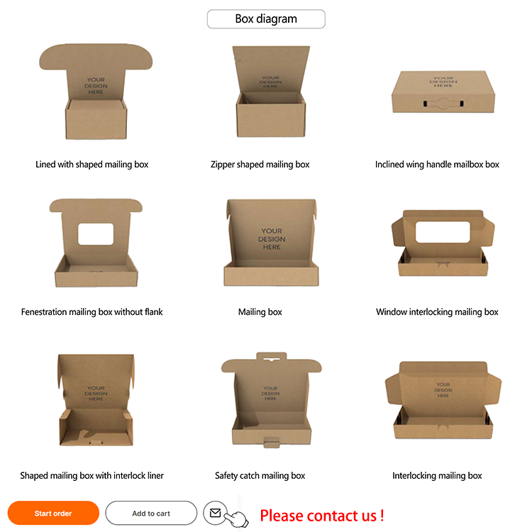 Eco-friendly Biodegradable Customized Logo Mailer Boxes Corrugated Board Craft Shipping Packaging Matt Lamination Custom Color
