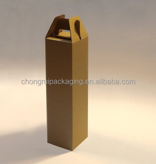 China Custom Red Wine Packaging Gift Box with Handle Handmade Recyclable Paper Boxes Designed for Wine Wholesale Manufacturer