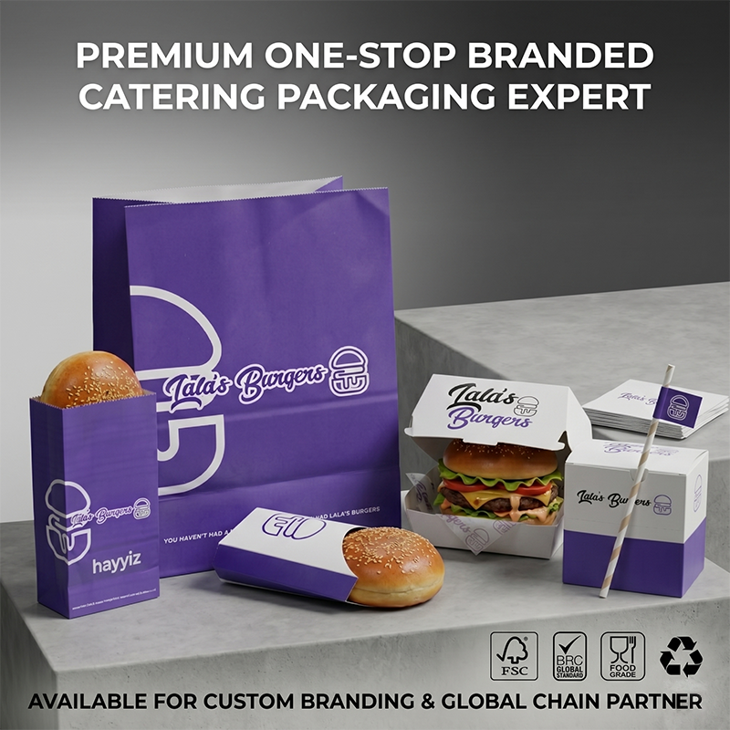 Takeaway Food Grade Compostable Greaseproof Paper Lunch Box Full Range Restaurant Paper Togo Box for Catering Chains