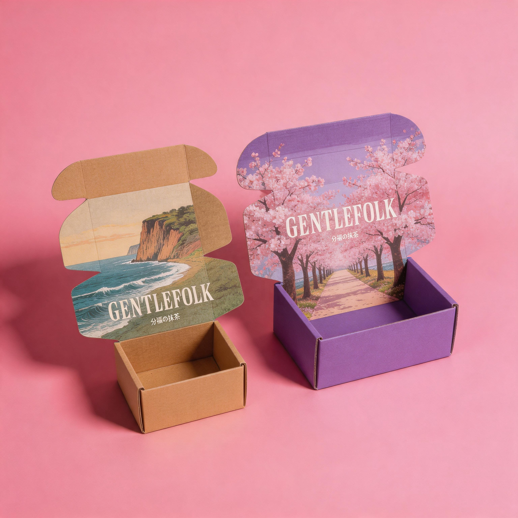 Custom Logo Shipping Boxes,Full-Color Inside &amp; Outside Print Corrugated Boxes,For Tea &amp; Cosmetics Packaging