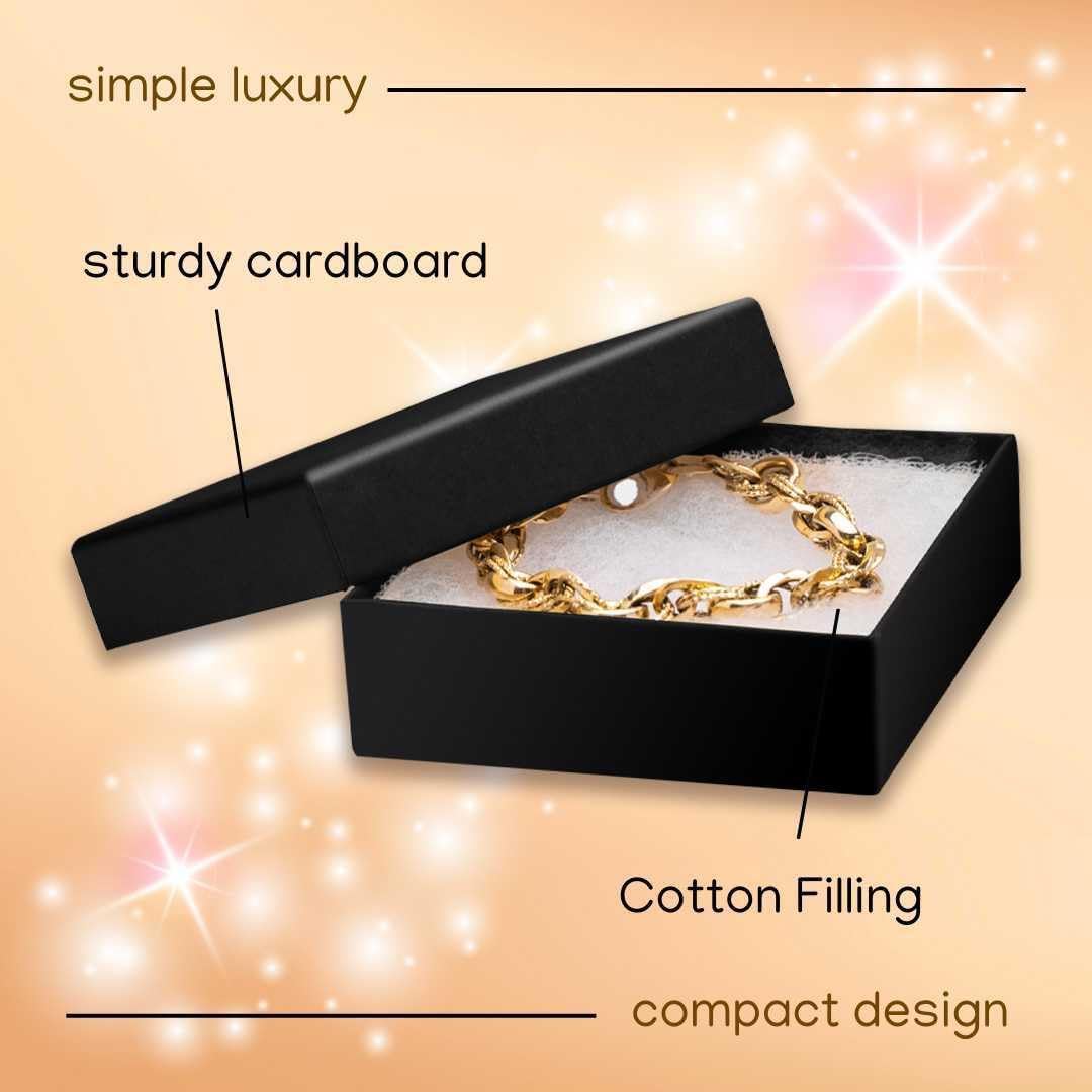 Luxury Square Rigid Cardboard Jewelry Gift Box with Lid and Base EVA Insert Paper Packaging Box for Earrings Necklace Bracelet