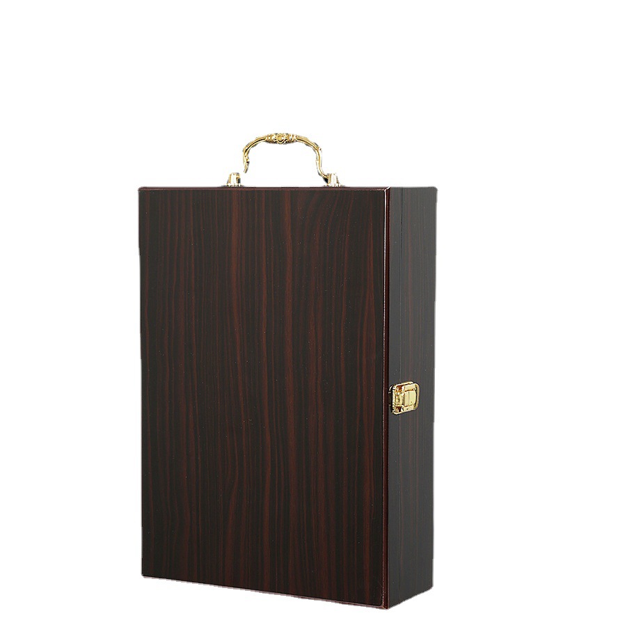 Customize Premium Handmade Wooden Wine Box Set Single Bottle Gift Case for Solemn Occasion