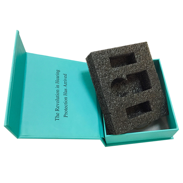 High Quality Luxury Black Cardboard Package Box With EVA Hard Rigid Magnet Paper Box Luxury Folding Magnetic Gift Packaging Box