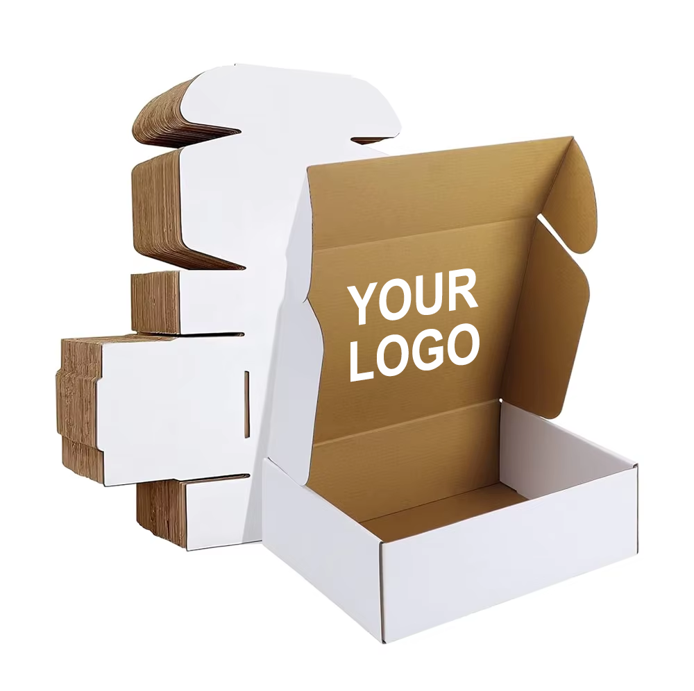 Factory Wholesale Durable Double Side White Corrugated Mailer Box Printed Carton Boxes