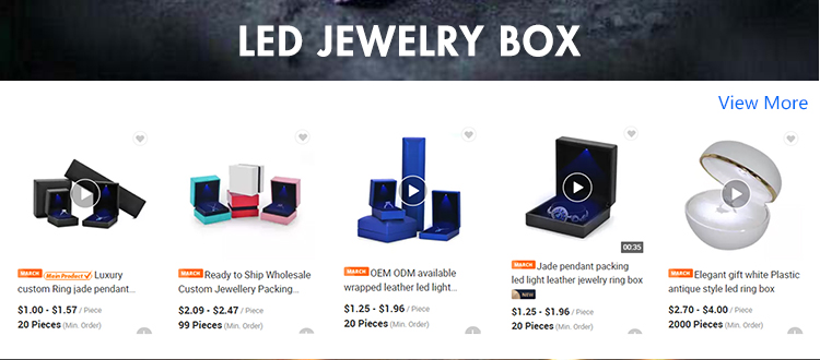 Elegant Led Light Jewelry Box