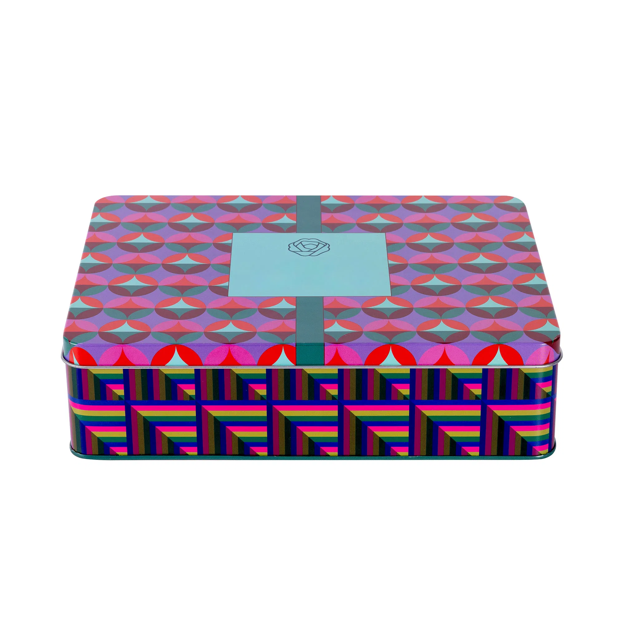 Rectangle Custom Print Wholesale Biscuit Storage Food Container Metal Gift Packaging Tea Tinplate Food Cookie Chocolate Can Cake Macaron Chocolate Tin Box
