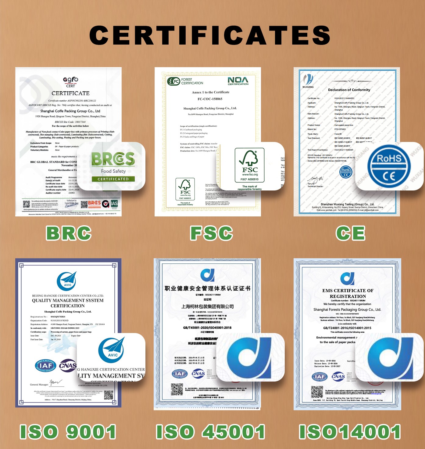Certifications Display