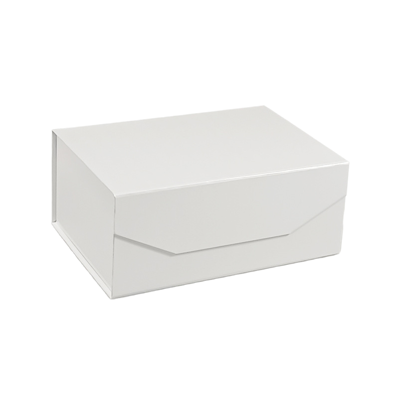 Luxury Foldable Black Magnetic Paperboard Gift Packaging Box With UV Printed Custom Logo And Magnetic Closure