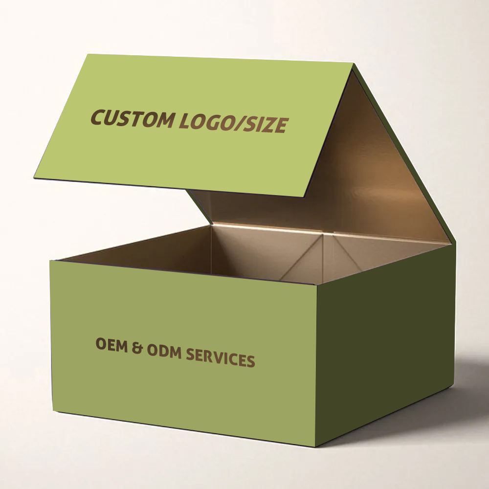Flip Top Folding Black and White Rigid Cardboard Magnetic Closure Custom Packaging Square Gift Box Geschenk Box