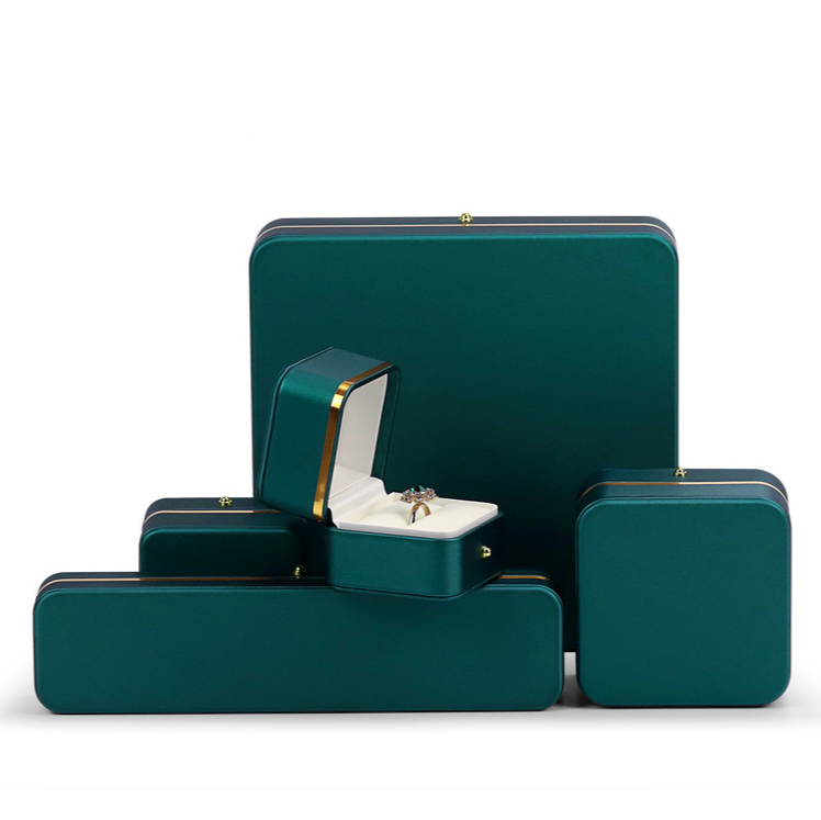 Jewellery Gift Box Customize Logo Green Color Jewelry Box Packaging Jewellery Boxes Boite De Bague