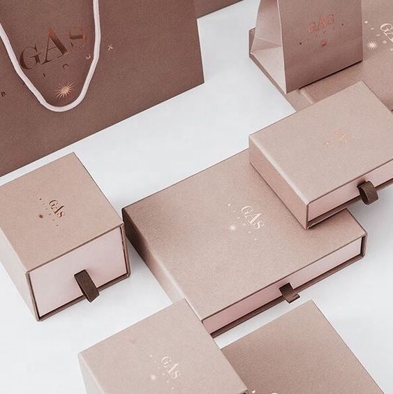 Wholesale Custom logo Printed Recyclable Small Luxury Cardboard Wedding Ring Sliding Drawer Gift Box Paper Jewelry Packaging Box