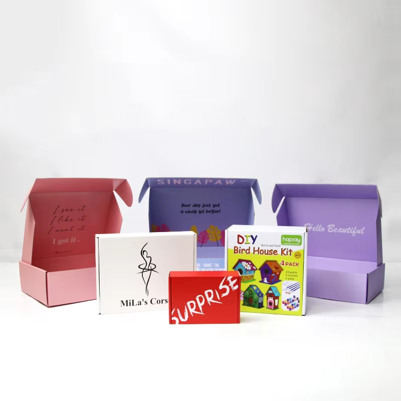 Eco-Friendly Aircraft Boxes Custom Color Logo Shipping Corrugated Cardboard Foil Stamping Gift Packaging Paper Mailer Box