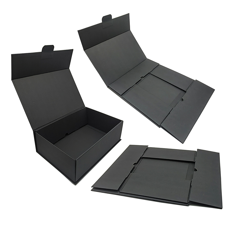 Factory Wholesale Black Folding White Cardboard Custom logo Products Magnetic Box Packaging Foldable