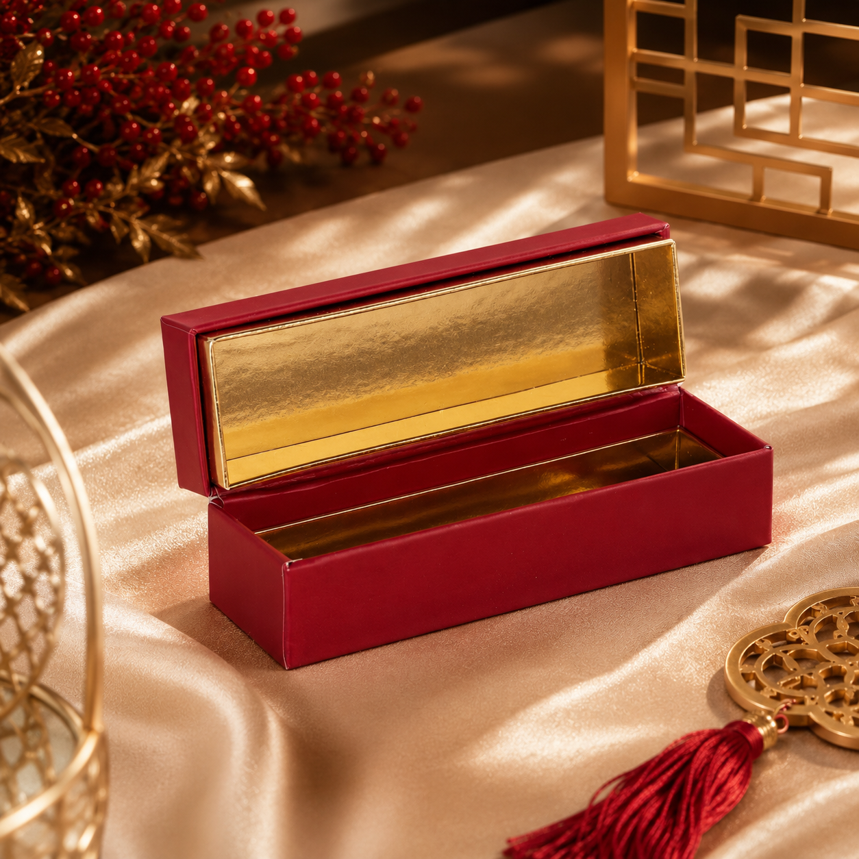 Luxury Custom Flip-Top Rigid Gift Box with UV Foil Embossing for Premium Candy &amp; Chocolate