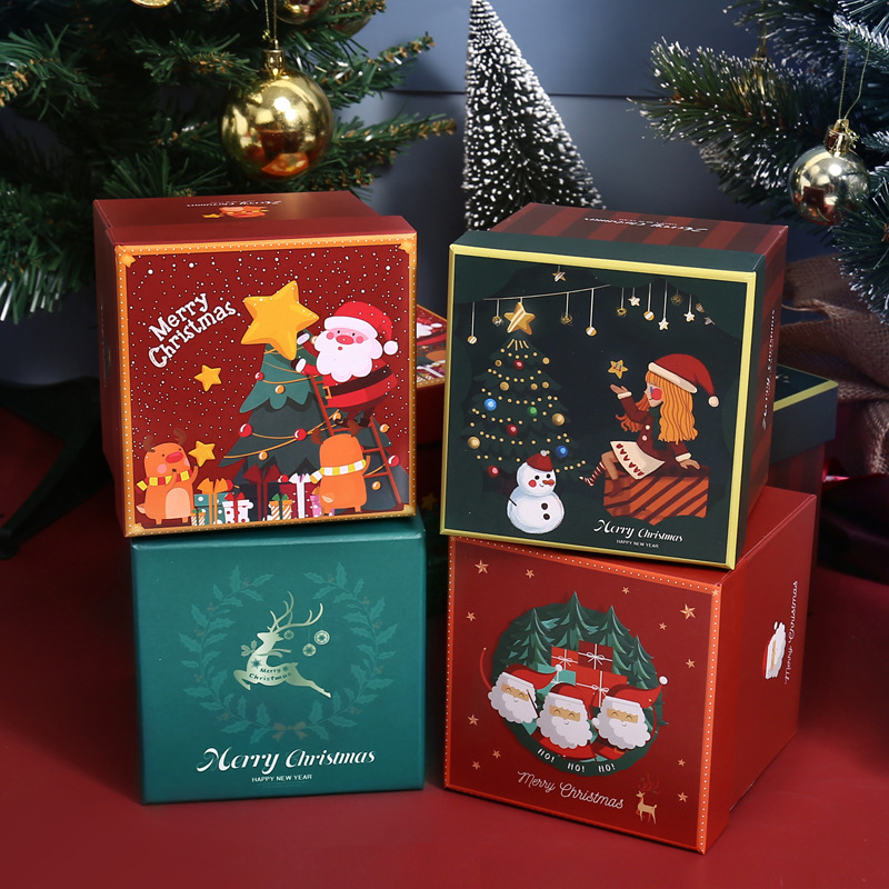 Luxury Rigid Christmas Gift Boxes with Ribbon Custom Printed Paper Packaging Box for Wholesale Holiday Gift Sets