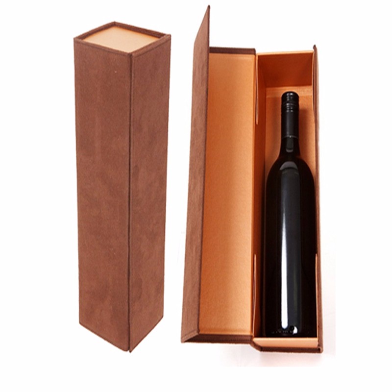China Custom Red Wine Packaging Gift Box with Handle Handmade Recyclable Paper Boxes Designed for Wine Wholesale Manufacturer