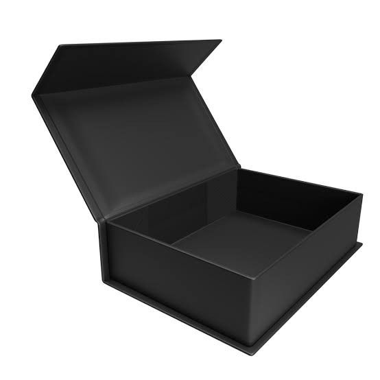 Black Flap Lid Packaging Cardboard Bespoke Custom Folding Boxes Magnetic Closure Gift Box