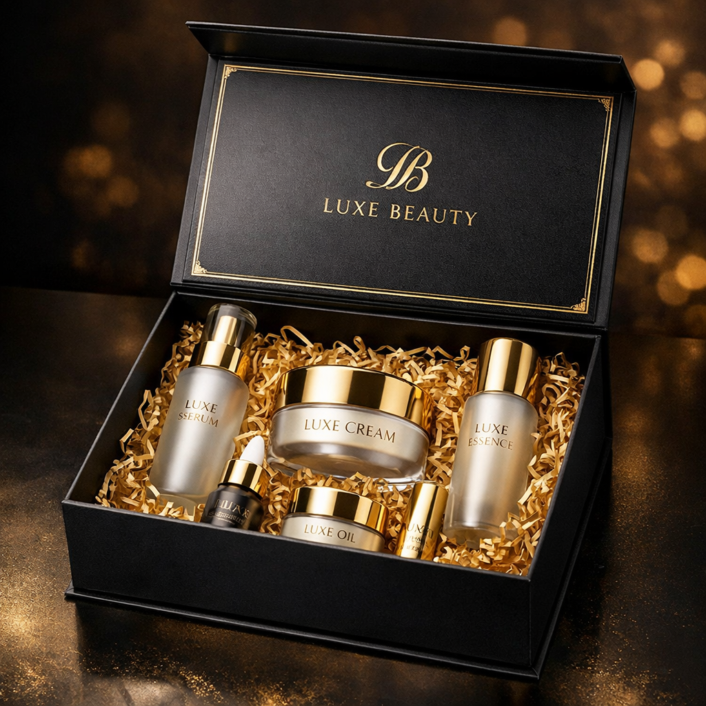 Luxury Custom Logo Printed Skincare Beauty Set Cosmetic Packaging Magnetic Box
