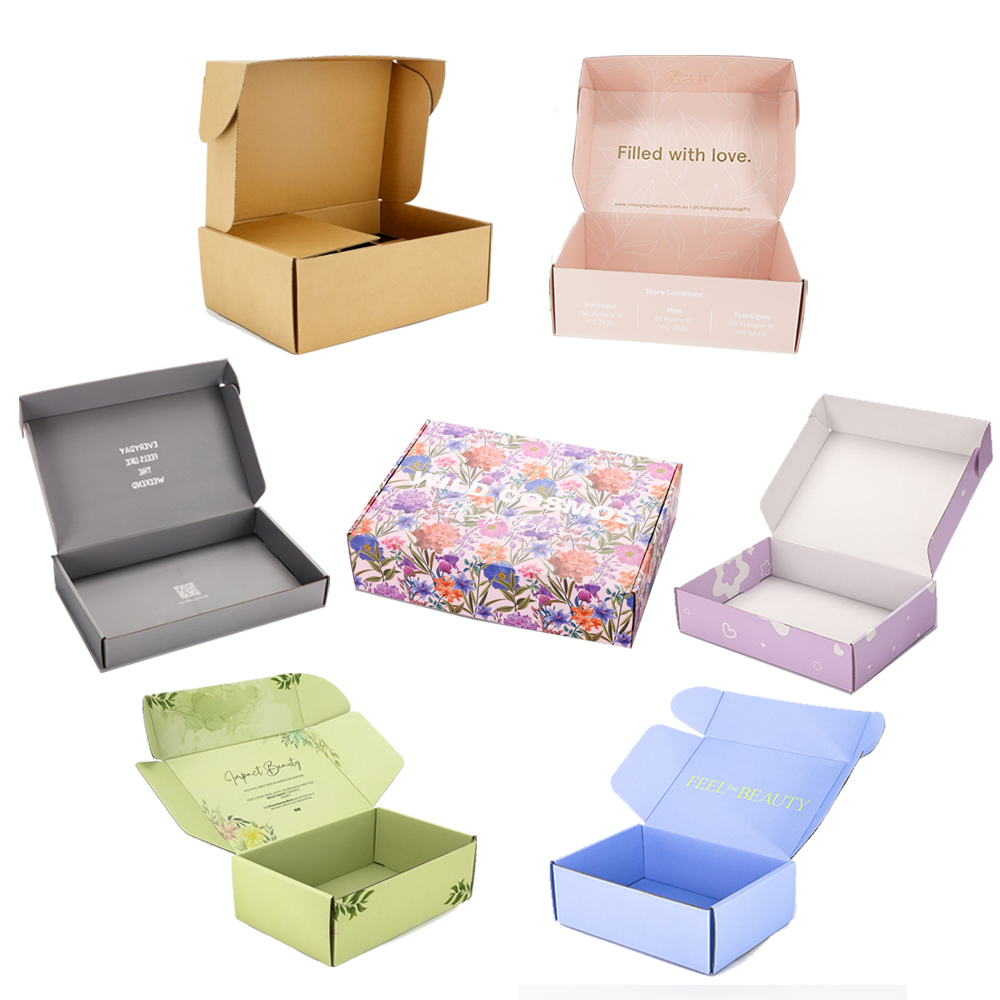 Eco Friendly Custom Logo Printed Black Shipping Box Durable Clothing/Gift /Shoes Paper Small Packaging Cardboard Shipping Boxes