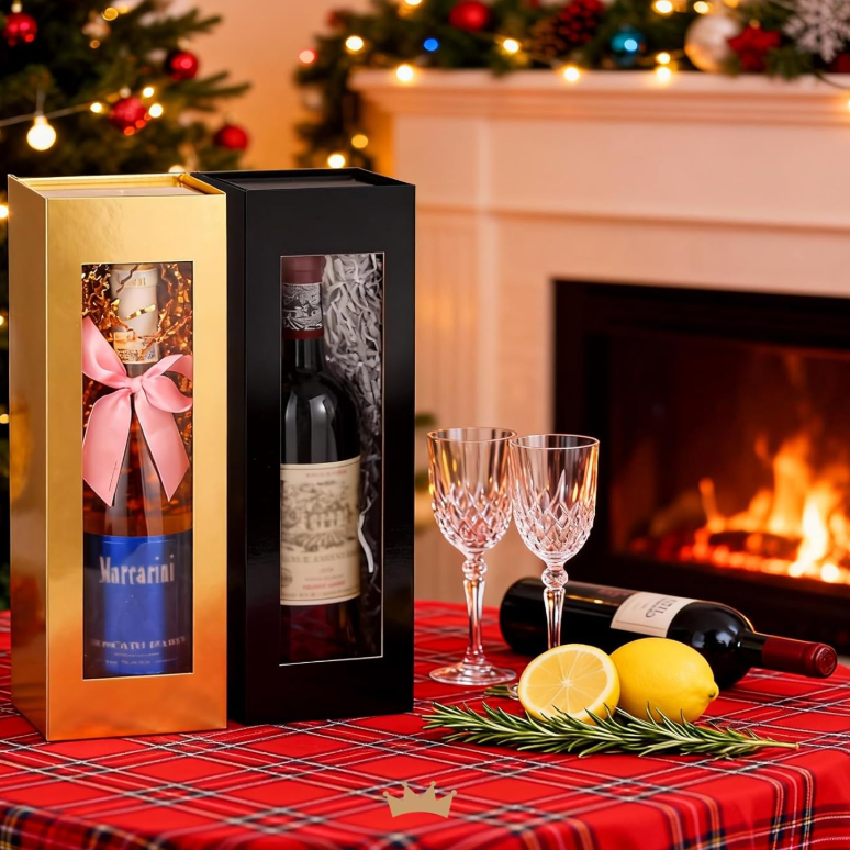 Custom Luxury Magnetic Wine Bottle Packaging Box Collapsible Gift Box for Liquor and Champagne