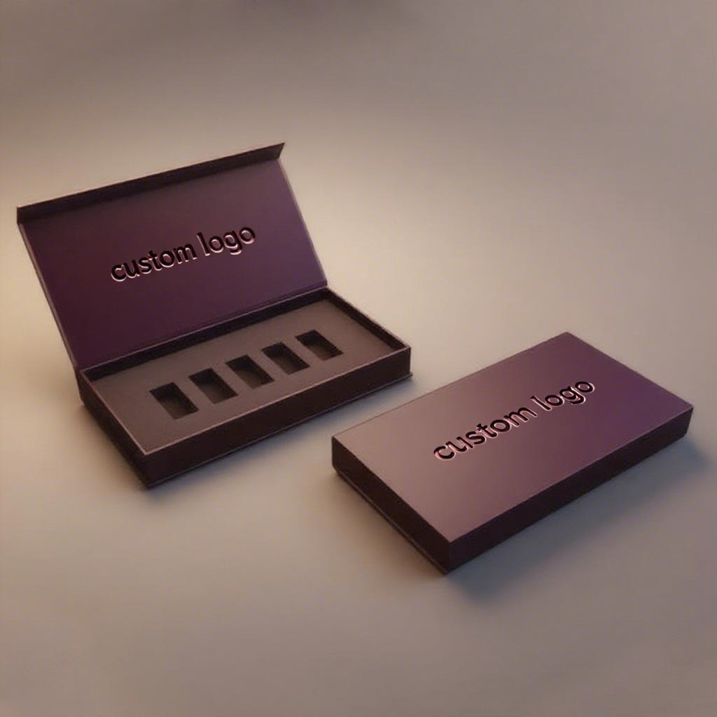 Cardboard Custom Magnetic Closure Rigid Paper Box With Foam Insert Packaging Gift Boxes Black With Gold Foil Logo Luxury