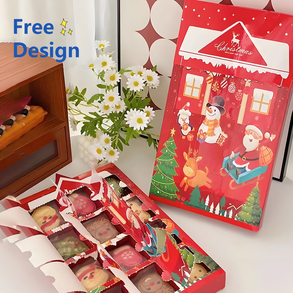 Personalized Customization Christmas Advent Calendar Blind Box Packaging DIY Mystery Funny Box Surprise Paper Boxes