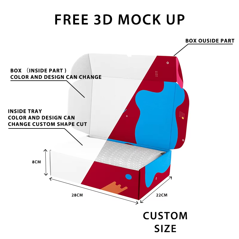 Eco-Friendly Aircraft Boxes Custom Color Logo Shipping Corrugated Cardboard Foil Stamping Gift Packaging Paper Mailer Box