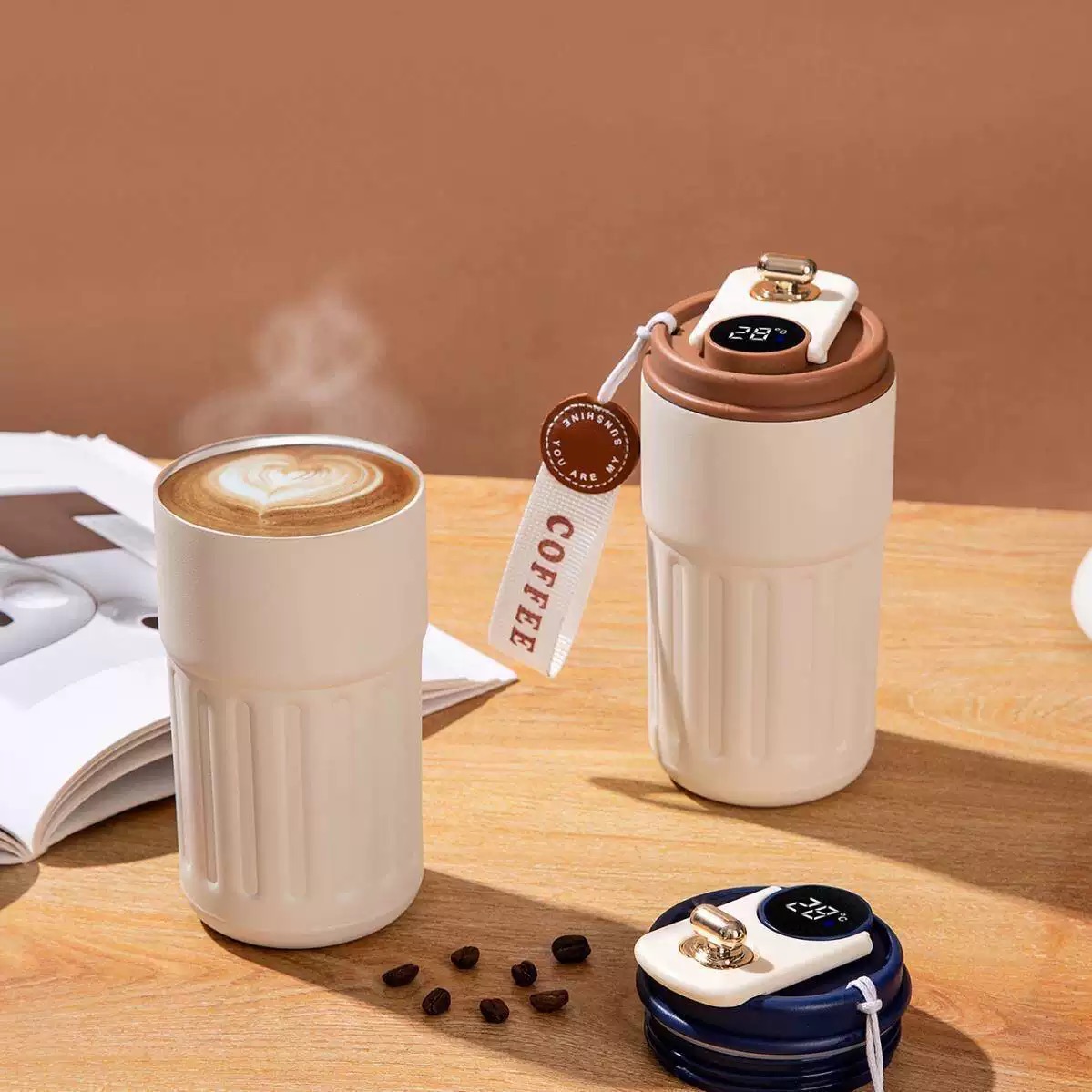 Hot Corporate Gift Box Set Smart Thermos Cup Pen A5 Hardcover Notebook Custom logo Meeting Items Luxury Business Gift Set