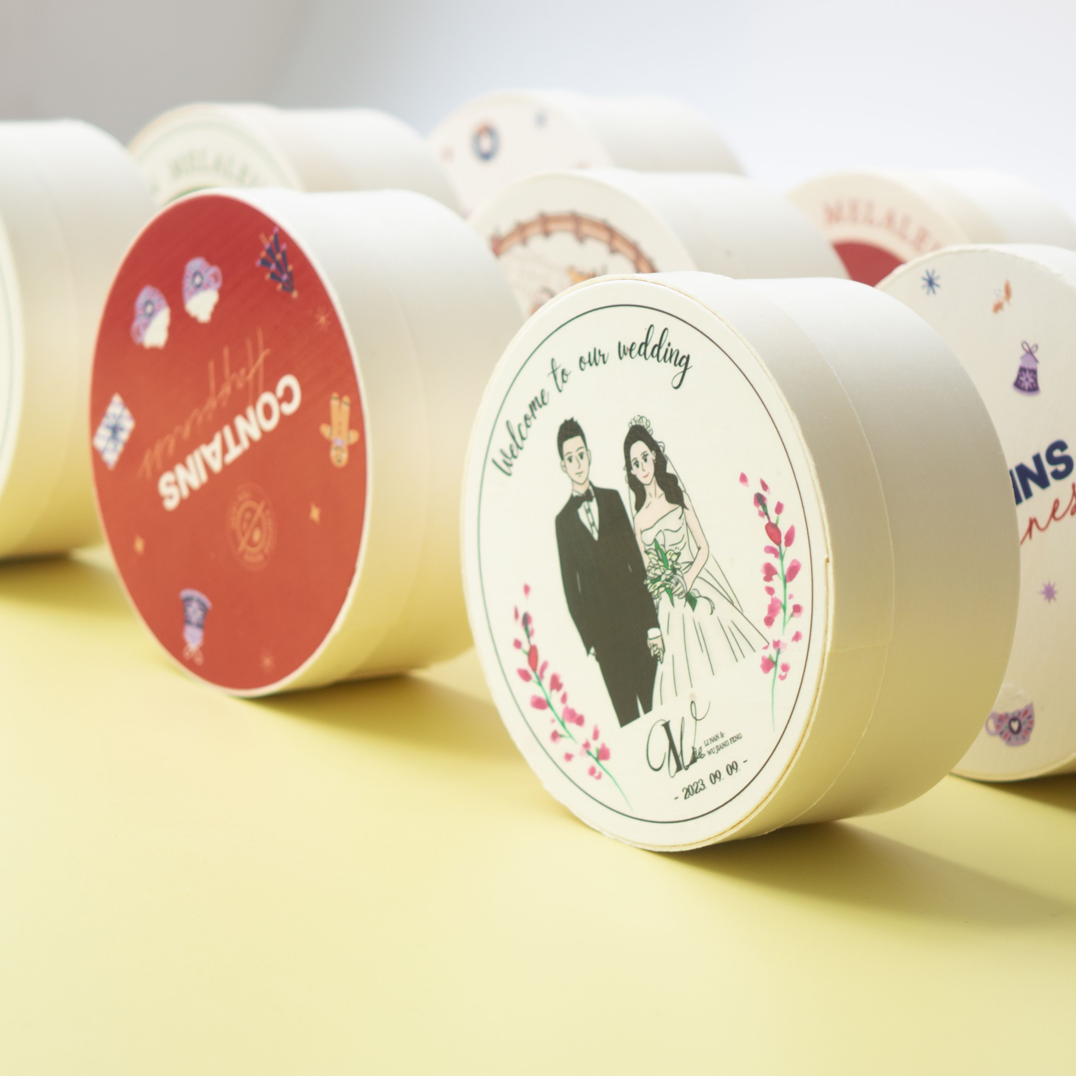 Can Be Customised Size Wooden Gift Packaging Box Cake Baking Cheese Companion Gift Round Wooden Box