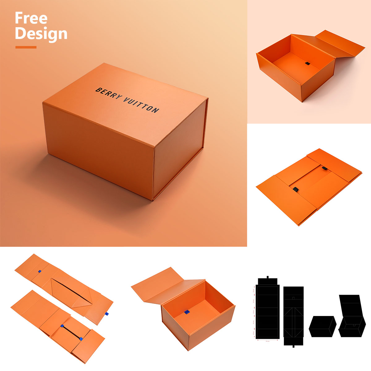 Custom Paper Packaging Gift Box Foldable Magnetic Gift Box with Customize Design Printing Box