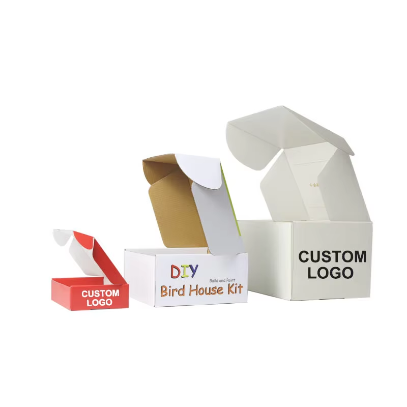 Eco-Friendly Aircraft Boxes Custom Color Logo Shipping Corrugated Cardboard Foil Stamping Gift Packaging Paper Mailer Box