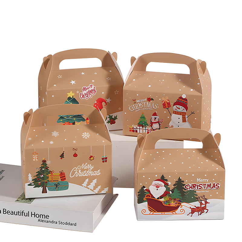 Custom Christmas Gift Boxes Holiday Candy Party Favors Christmas Gift Boxes With Handles