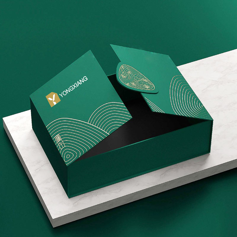 High Quality Luxury Custom Exquisite Bronzing Double Door Clamshell Box Magnetic Closure Matt Lamination Banquet Party Gift Box