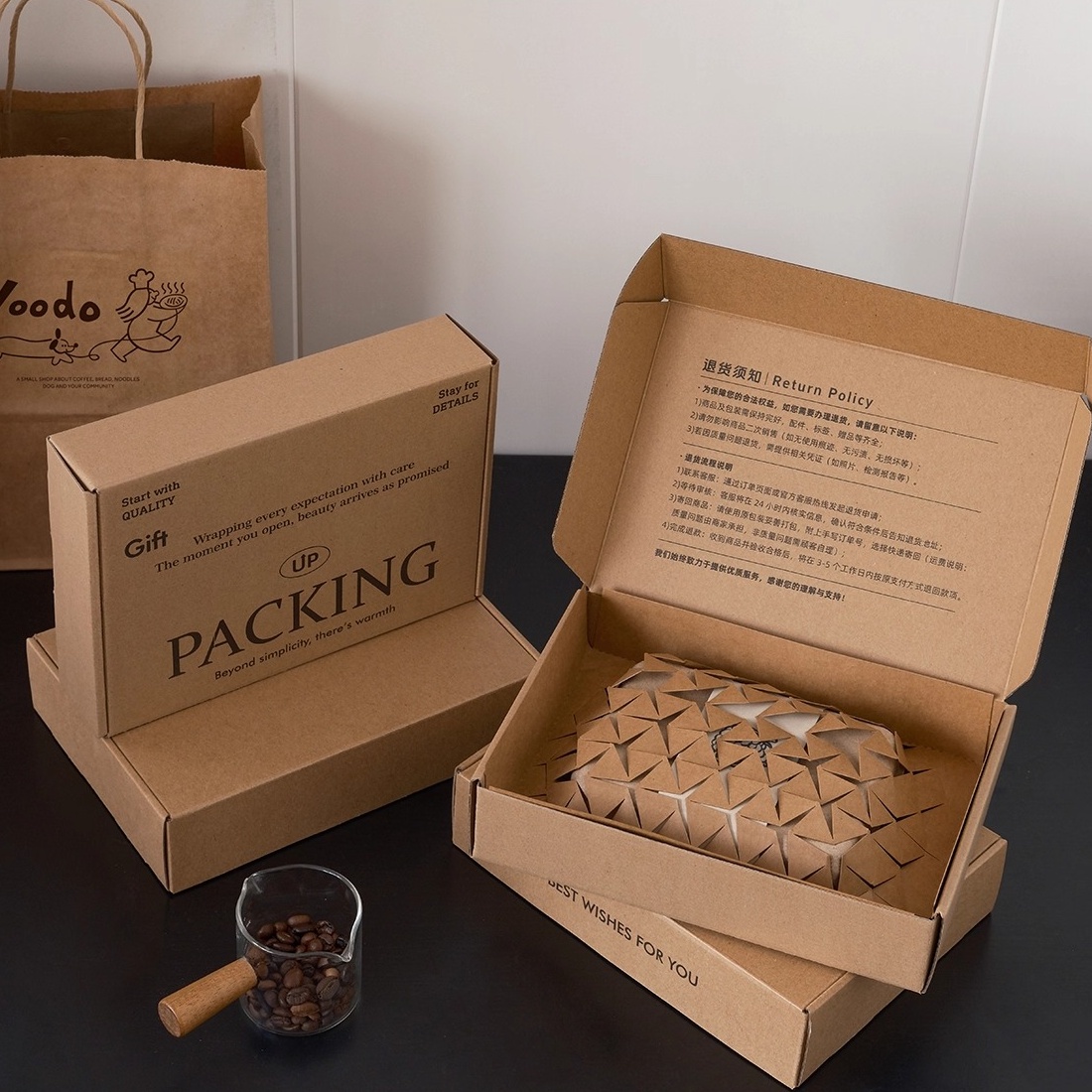 Custom Kraft Shipping Mailer Airplane Box Printed Corrugated Packaging Carton Gift Parcel Recyclable Foldable Postal
