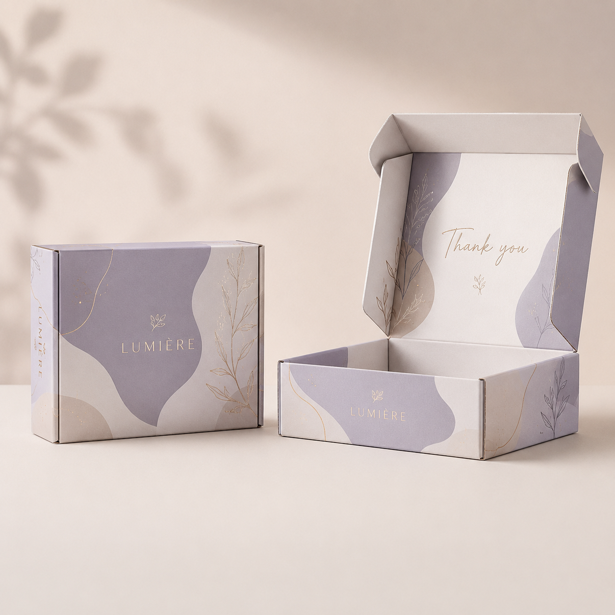 Custom Printed Color Packaging Boxes Foldable Mail Friendly Corrugated Cardboard Boxes Designed for Premium Gift Packaging