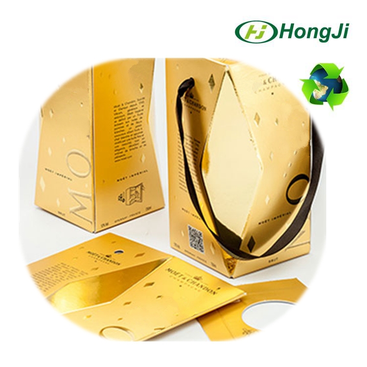 Round Tube Champagne Wine Bottle Cardboard Packaging Gift Box