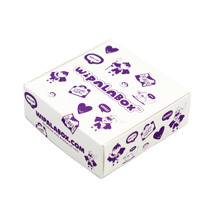 Custom Printed Pink Corrugated Paper Shipping Box Folded View