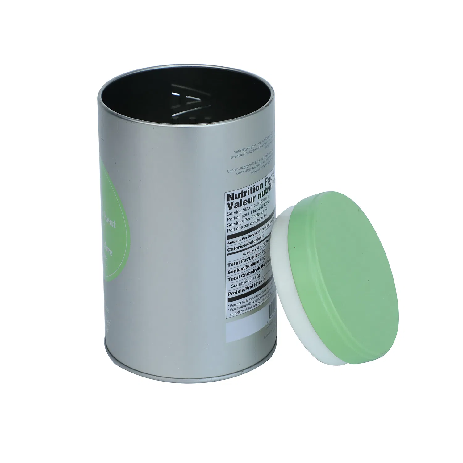 Environmentally Resealable Food Grade Round Metal Tin Box Black Gift Packaging Tin Can